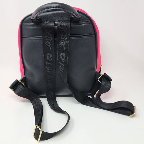 Luv Betsey by Betsey Johnson Mini Backpack Kitsch Girl Rainbow Glitter Pink - Picture 5 of 12